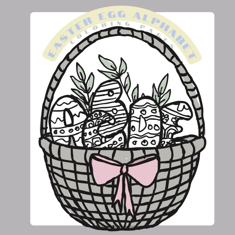 Easter Egg Alphabet: Coloring Pages