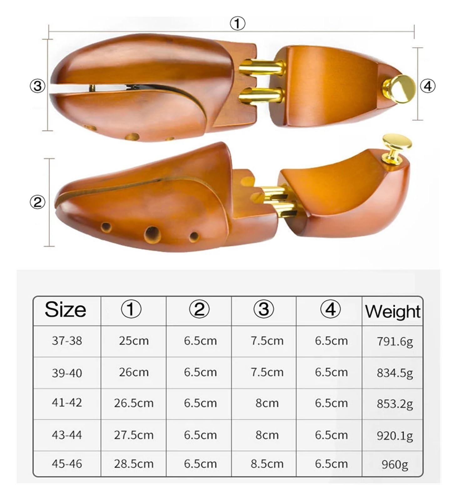 1 par de árboles zapatos ajustables madera maciza for hombres, perilla soporte for, moldeador for mujeres, ensanchador for el cuidado los