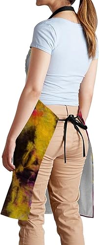 Miniatura 3 de oFloral Mujeres Hombres Delantal para Cocina casera 002, rainbow tie dye clásico