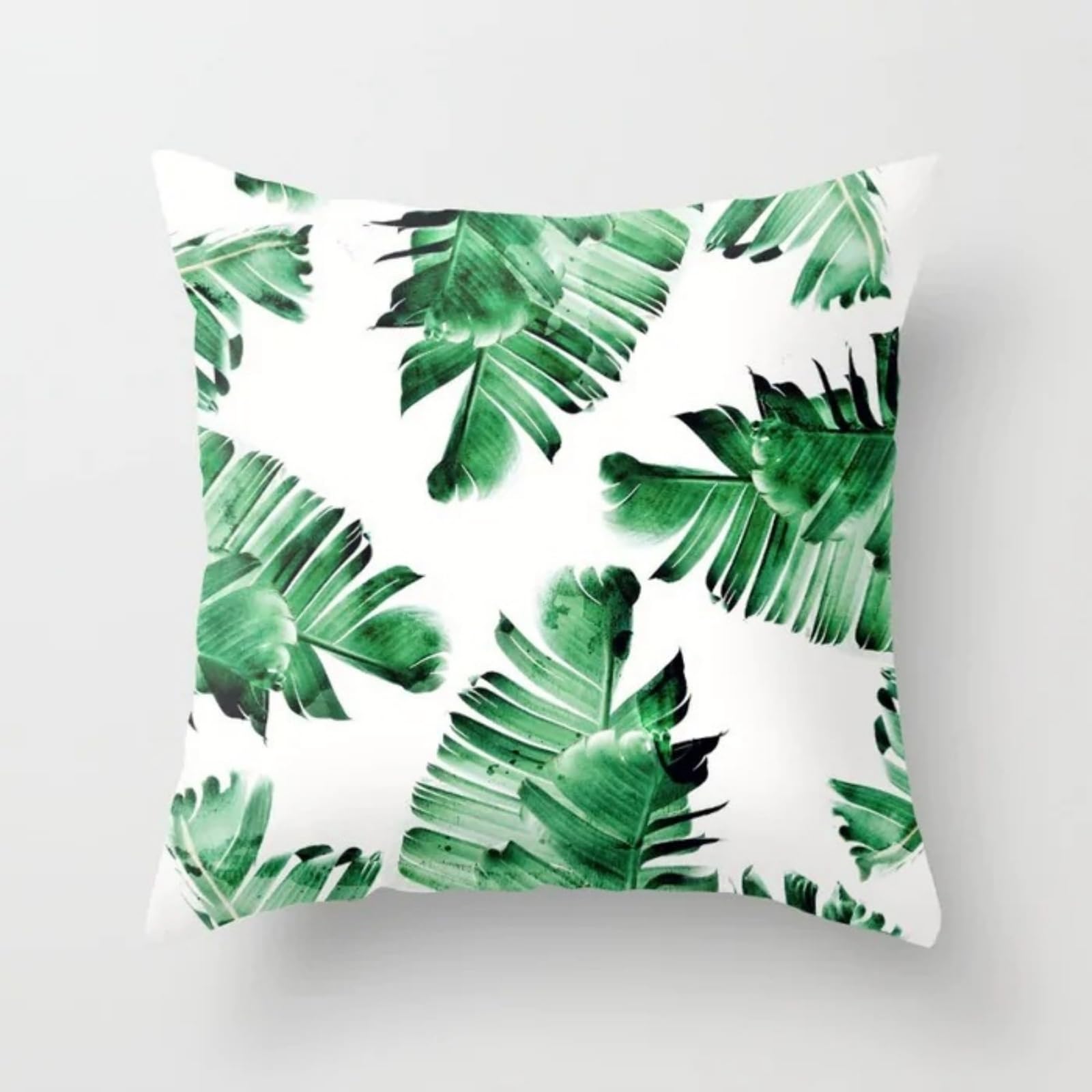 Cushion Covers 60cm x 60cm Black Green Large cushions with covers included - Linen Square Decorative Throw Pillowcases with Invisible Zipper, for Livingroom Sofa Bedroom