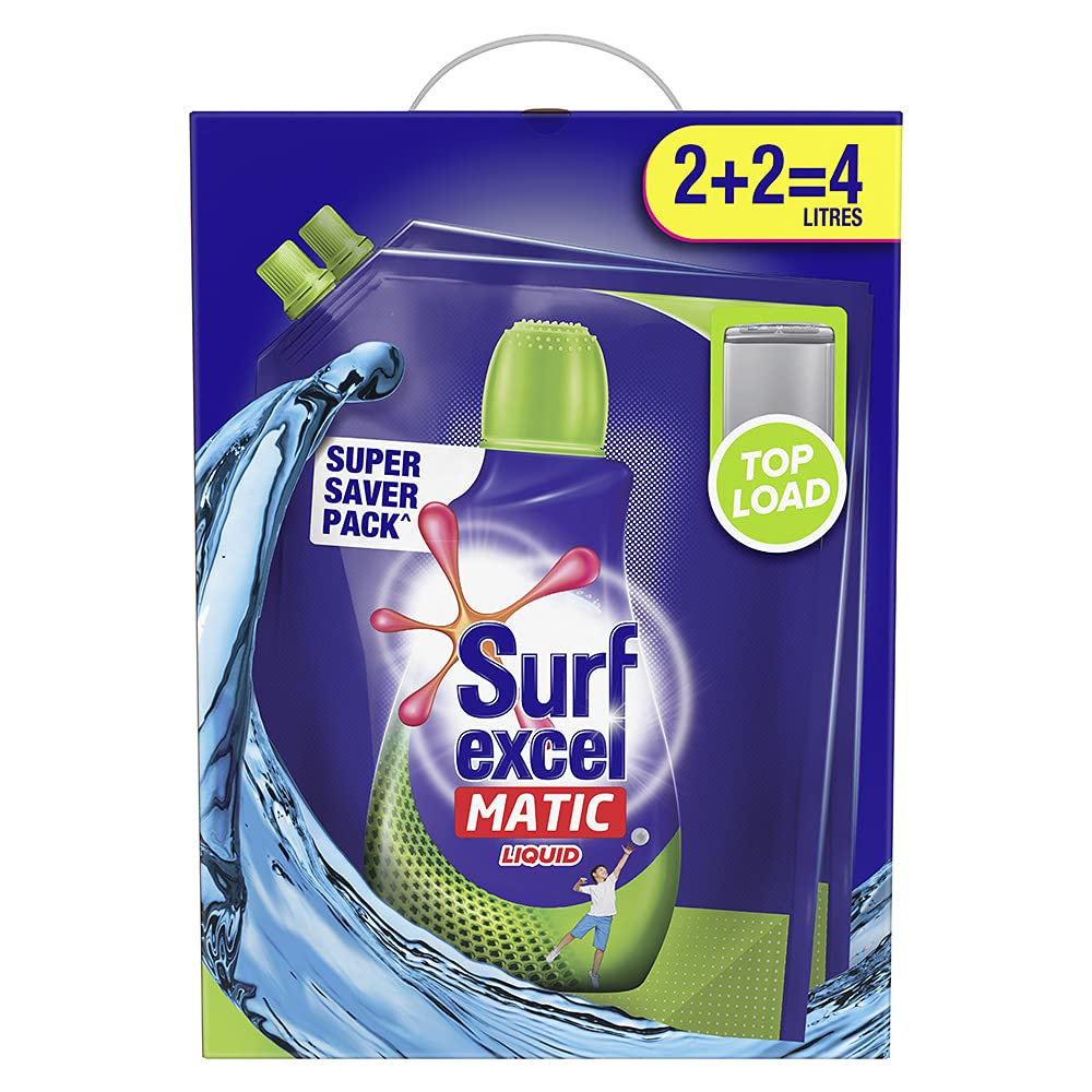 Surf Excel Matic Top Load Liquid Detergent 4 L Refill Pouch | For Removing Tough Stains | Surf Excel Liquid Detergent - Top Load Washing Machines (B08Z4L58CD) Amazon Price History, Amazon Price Tracker