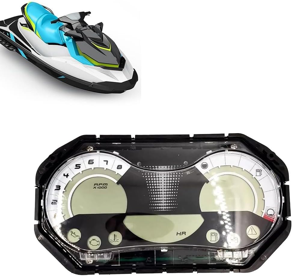 Speedometer Gauge Cluster With LCD Display Chrome Bezel 278002273 For Sea-Doo GTI for GTS 130 155 2008-2011 Jet Ski Digital Dashboard Replacement ABS Material