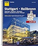  ADAC Stadtatlas Stuttgart, Heilbronn, Göppingen, Pforzheim, Reutlingen, Rottweil: Schwäbisch Gmünd, Tübingen 1:20000 (ADAC StadtAtlanten 1:20.000)