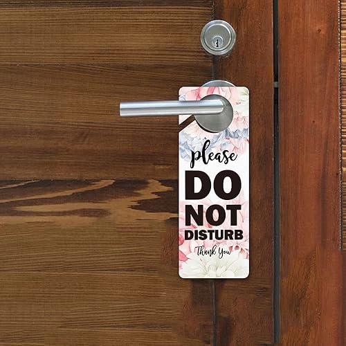 Miniatura 4 de FOUR ORANGUTANS Cartel divertido colgante de puerta con texto en inglés "Do Not Disturb", 2 unidades (doble cara) Please Do Not Disturb, divertida