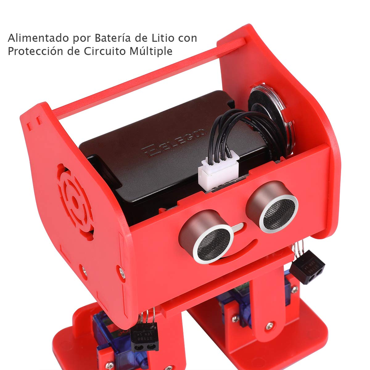 ELEGOO Penguin BOT Robot Biped Rojo Compatible con Arduino IDE | Proyecto con Tutorial de Ensamblaje, Kit Stem para Aficionados, Juguetes Stem para Niños y Adultos Versión 2.0