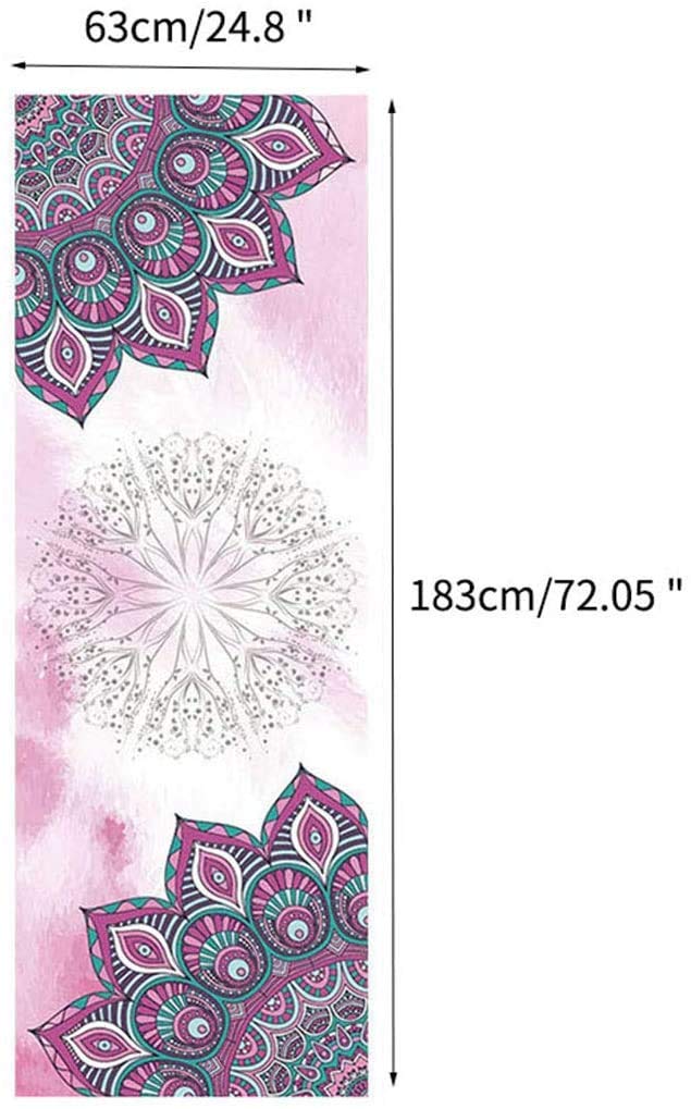 Serviette de Yoga Microfibre Serviette de Tapis de Yoga Antidérapante Tapis de Fitness Exercice Epais Absorbant la Transpiration Yoga Towel Antibactérien pour Bikram Pilates Yoga Chaud Voyage Gym