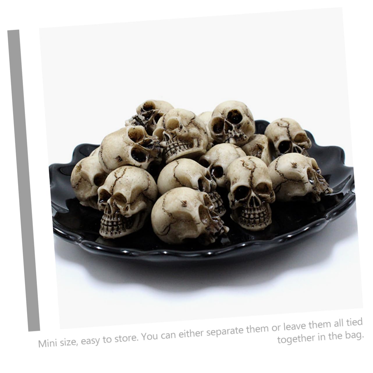 Amazon.co.jp: NUOBESTY 40個 ミニチュア骸骨頭 ミニ骸骨頭像 ミニ