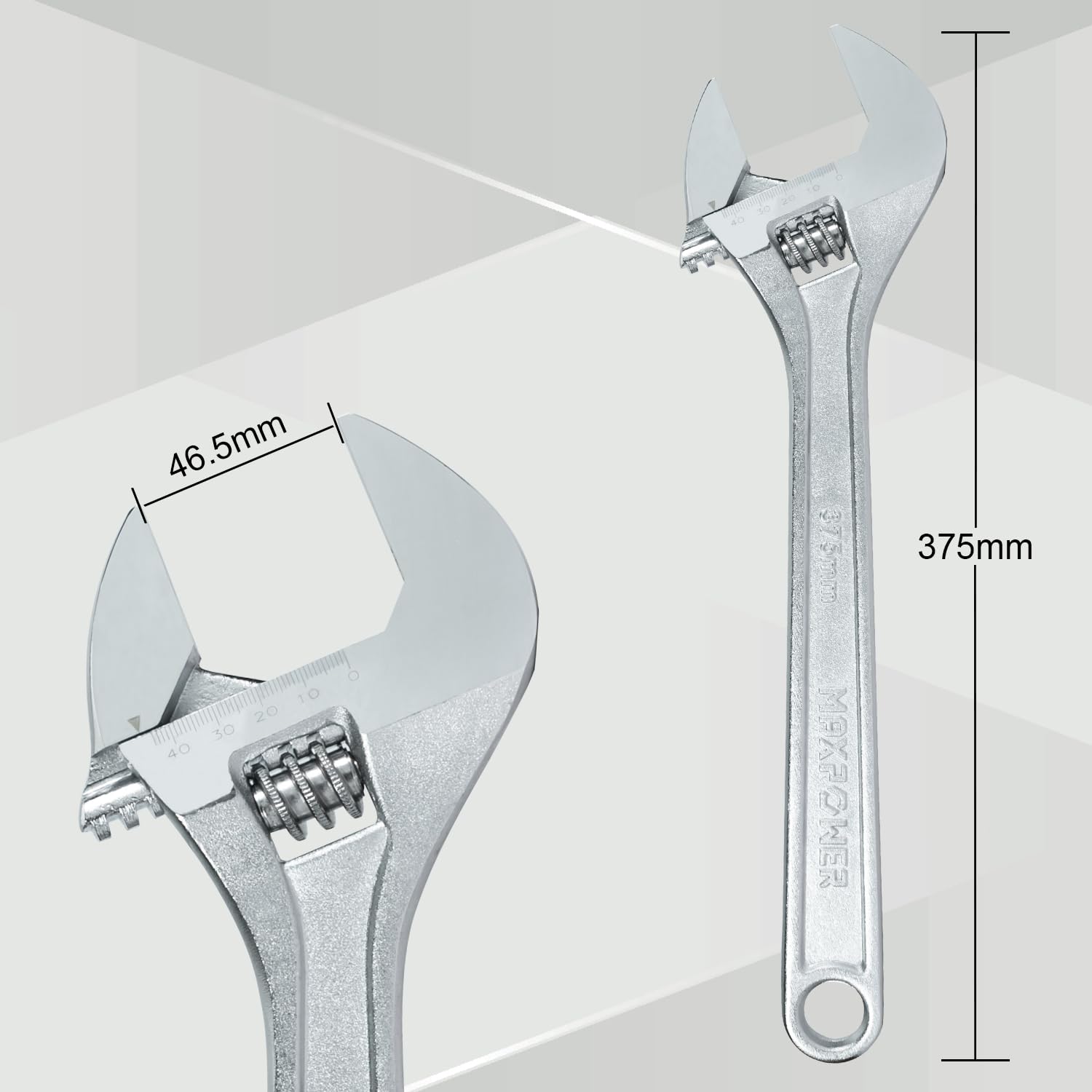 Jetech Rollgabelschlüssel 450mm Verstellbar Bis 55mm - Profi-Werkzeug Für Schrauben & Muttern