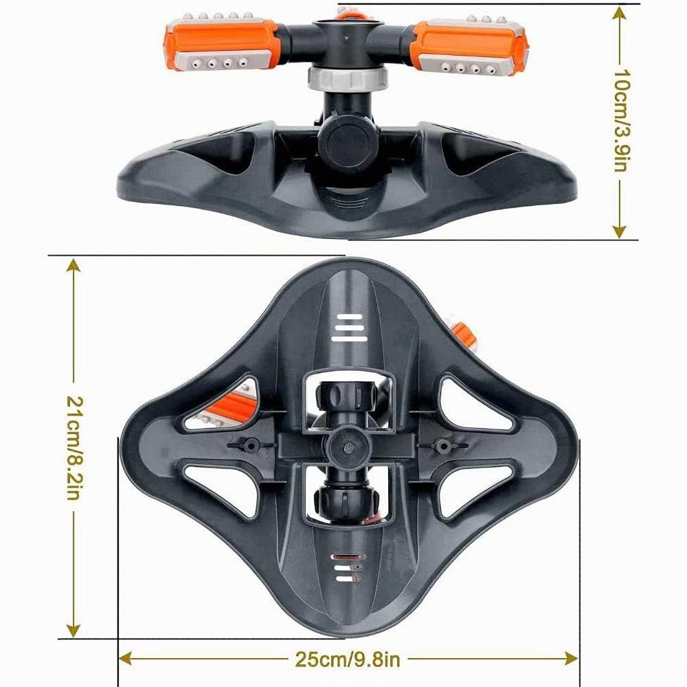 Arroseur de Jardin, Arrosage Automatique Arroseur, Arroseur de Pelouse Automatique Rotatif 360°, 3 Bras Arrosage Irrigation, Système d'Irrigation d’Arrosage, pour Gazon Jardin Pelouse