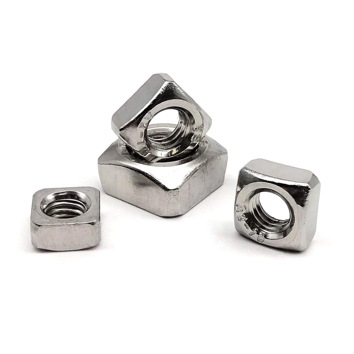 20/50/100pcs M3 M4 M5 M6 M8 M10 M12 DIN557 GB39 304 A2-70 Stainless Steel Metric Threaded Square Nut(20pcs M12)