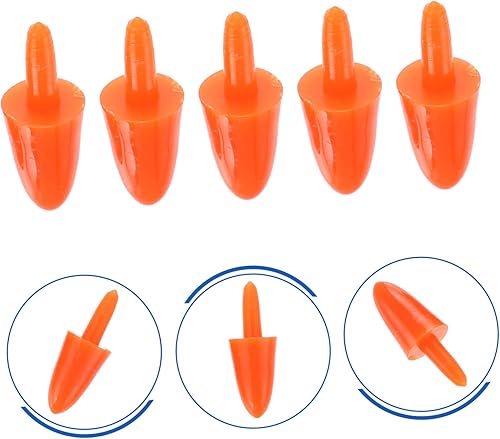 Miniatura 9 de EXCEART 600 piezas de muñeco de nieve nariz muñeco de nieve zanahoria nariz Santa accesorios de Navidad manualidades de Navidad Natividad Artesanía