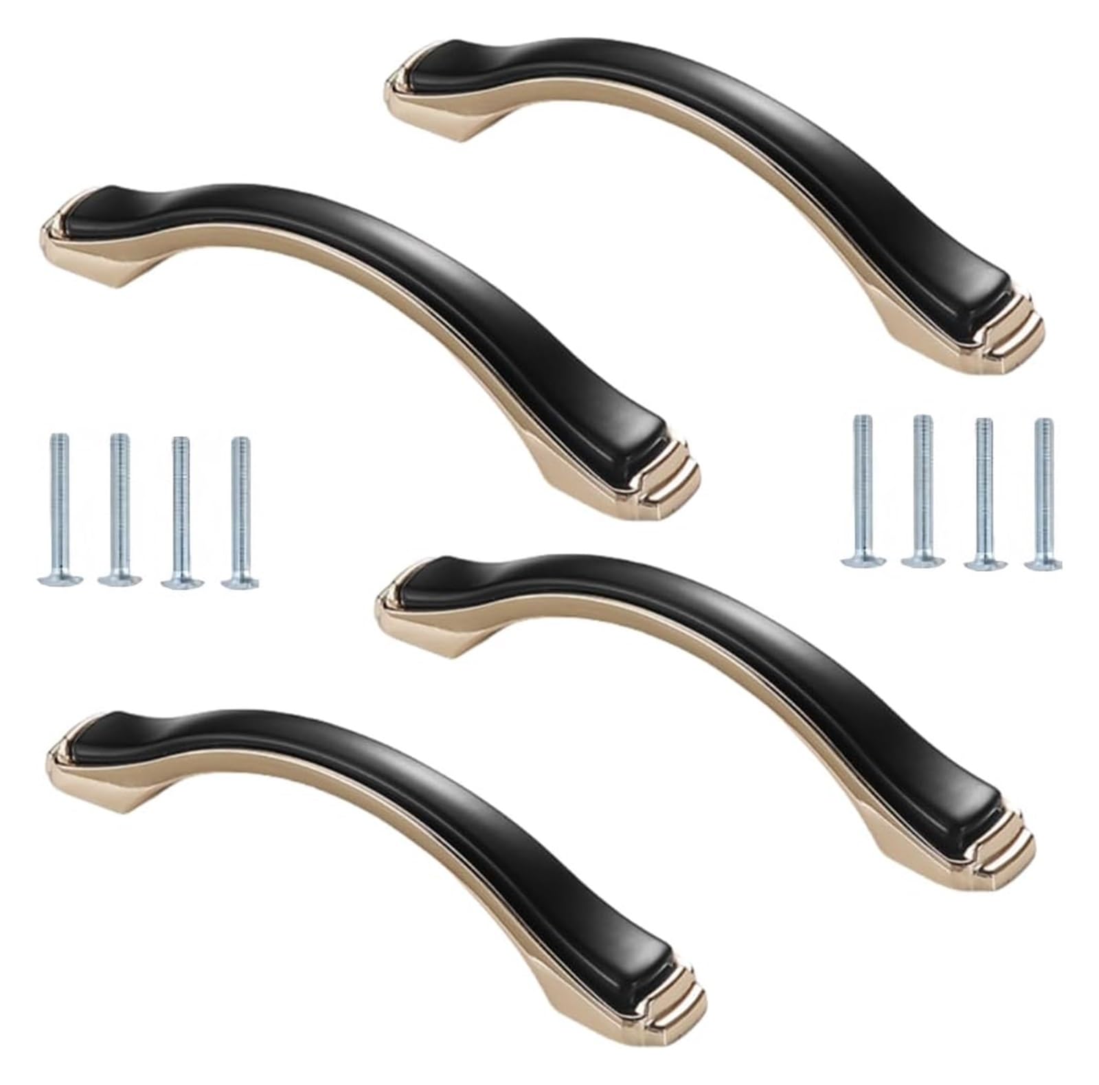 NLQCSXWEP Zinc Alloy Cabinet Bow Handle, Zinc Alloy Furniture Handles 4 pcs Multicolor 64-128mm(5923 White 96mm)