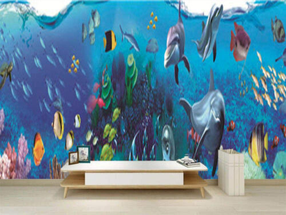 Photo Wallpaper Vivid Lissome Fish 3D Full Wll Wll Murl Photo Printing Printing Homeor-350x250cm-Wall decoration-Poster picture photo-HD print- Modern decorative-YCRY Wall mural