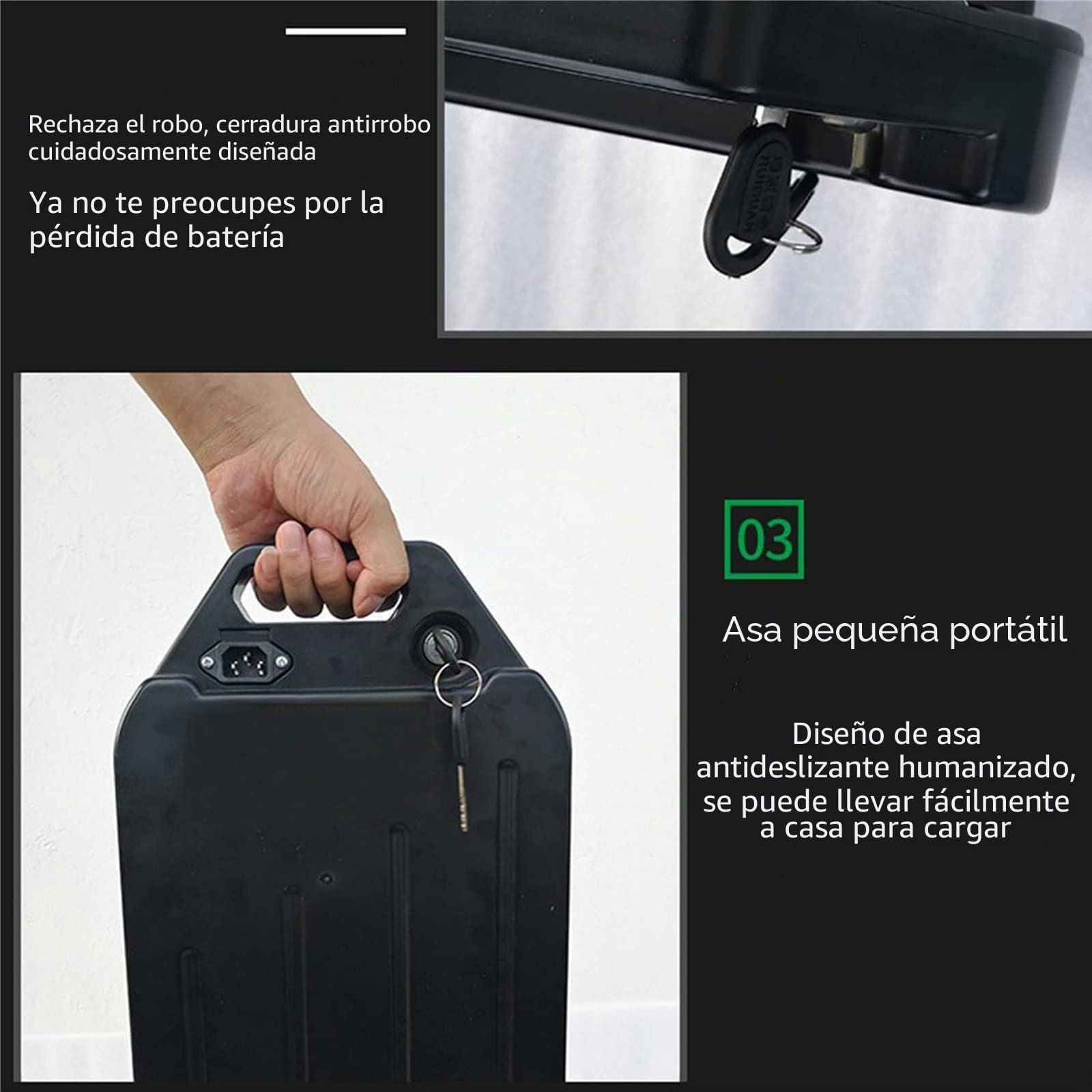 (3-5 días de Entrega) 60V 15AH 20Ah Batería de Bicicleta eléctrica, Batería de Litio con Cargador Ebike Batería, para Motor de 200W 500W 750W 1000W 1500W? (60V 20AH)