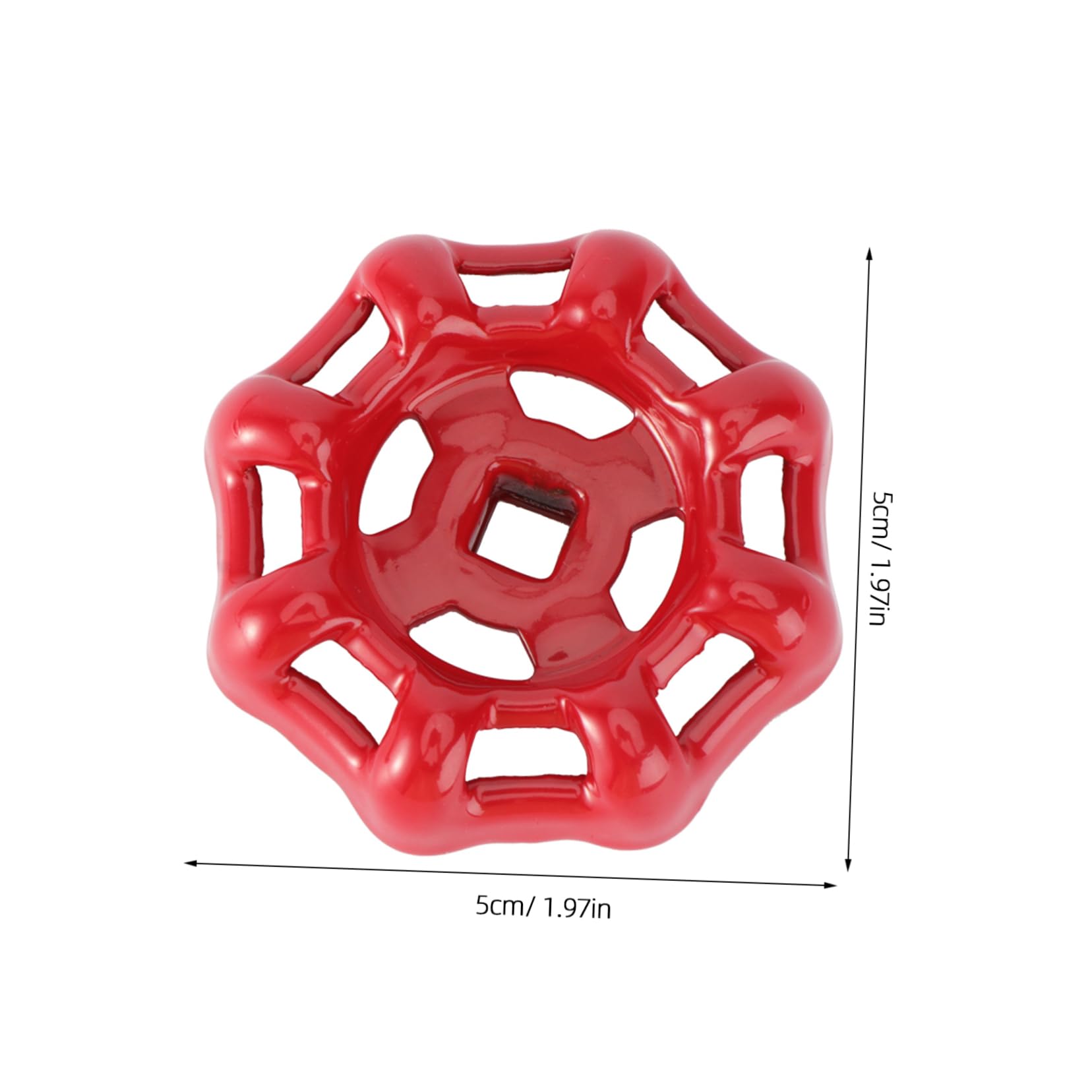 DOITOOL Great Material 3pcs Red Shut off Valve Handles Practical Gate Valve Wheel Handles