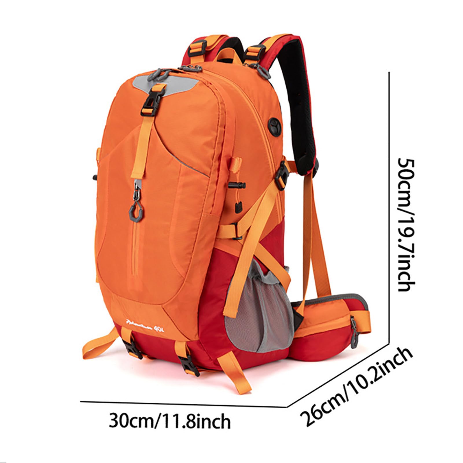 TY&WJ Zaino da Trekking 40L Traspirante, Grande Zaini da Viaggio Impermeabile con Telaio Rimovibile per Uomo E Donna Alpinismo