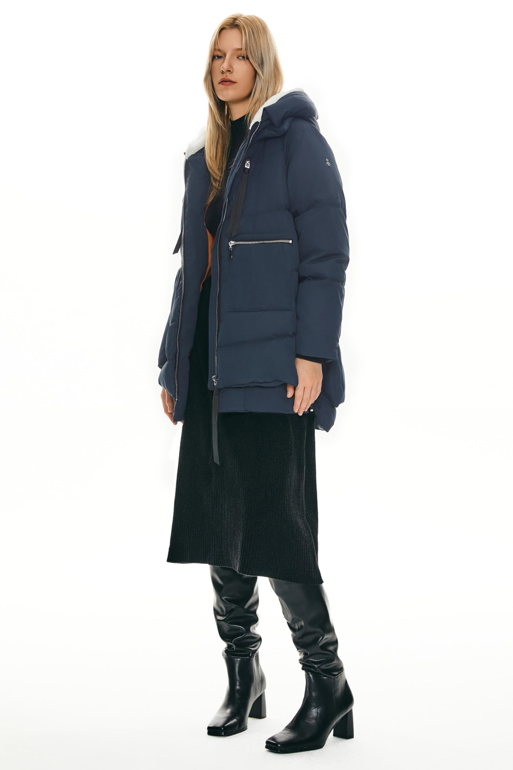 OROLAY Donna Piumino Ispessito Giacca Cappotto Invernale con Cappuccio Piumino Medio Puffer