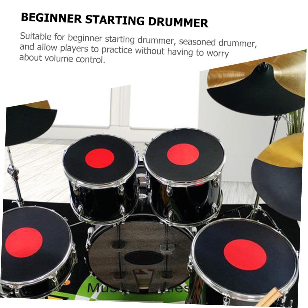 8 Stück Teiliges Drum Dämpfer Pad aus Schallabsorbierendem Wiederverwendbar Leichte Silent Drum Matte für Präzise und Geräuscharmes Schlagzeug Üben