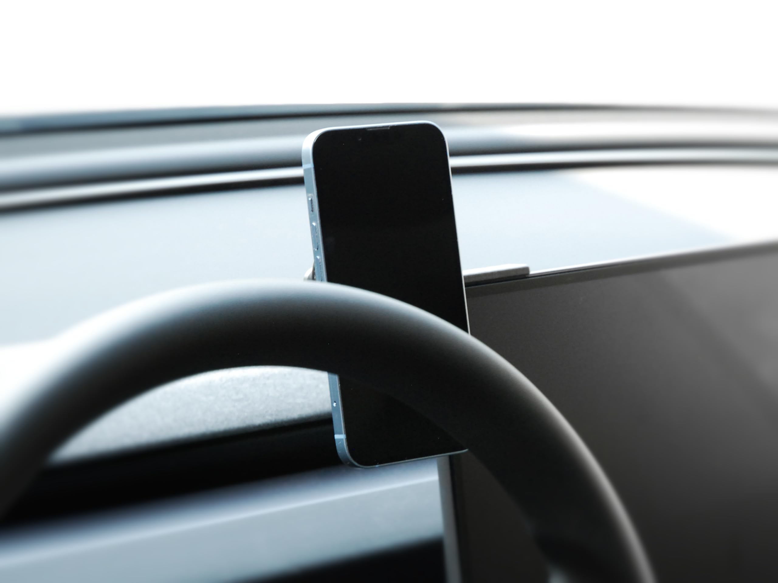 Supporto magnetico per cellulare con ricarica wireless per Tesla Model 3 Highland I 360° 15W Ricarica Rapida Wireless I Nero Magnetico Supporto Cellulare Compatibile con Tesla Auto