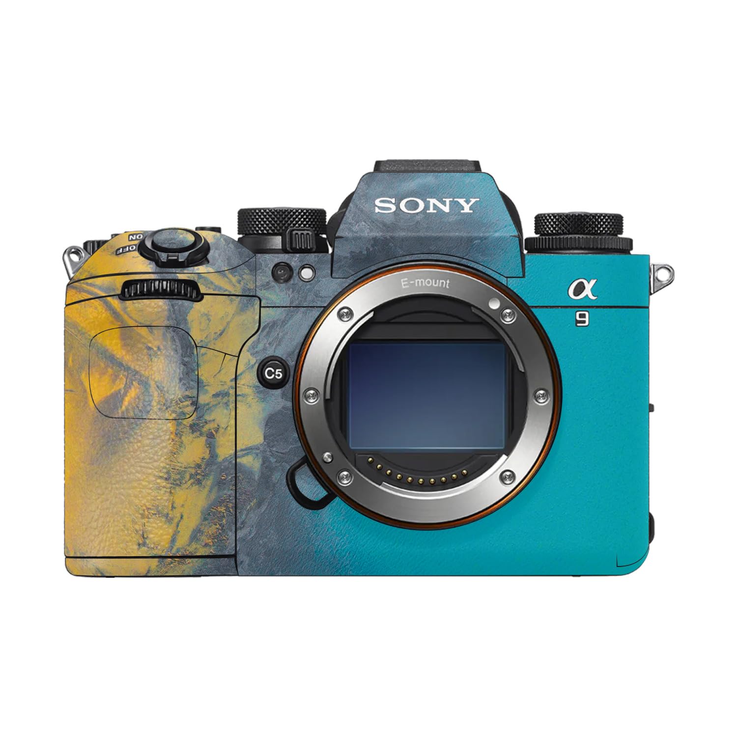 Camera Skin Compatible with Sony Alpha 9 III (2024) - Yellow Spill - Premium 3M Vinyl Protective Wrap Decal Cover - Easy to Apply | Crafted in the USA by MightySkins