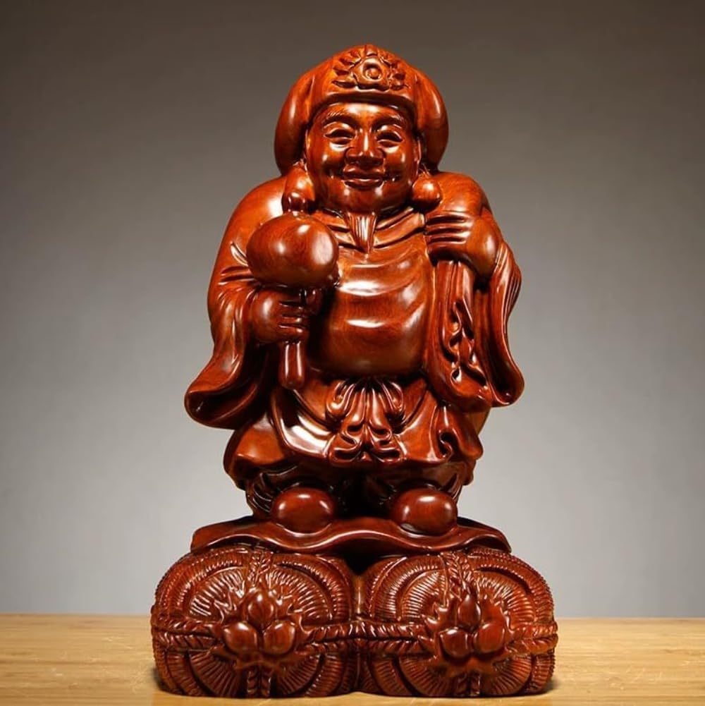 購入 木製 大黒天 縁起物 商売繁盛 お祝い 開運 高さ約30cm 置物