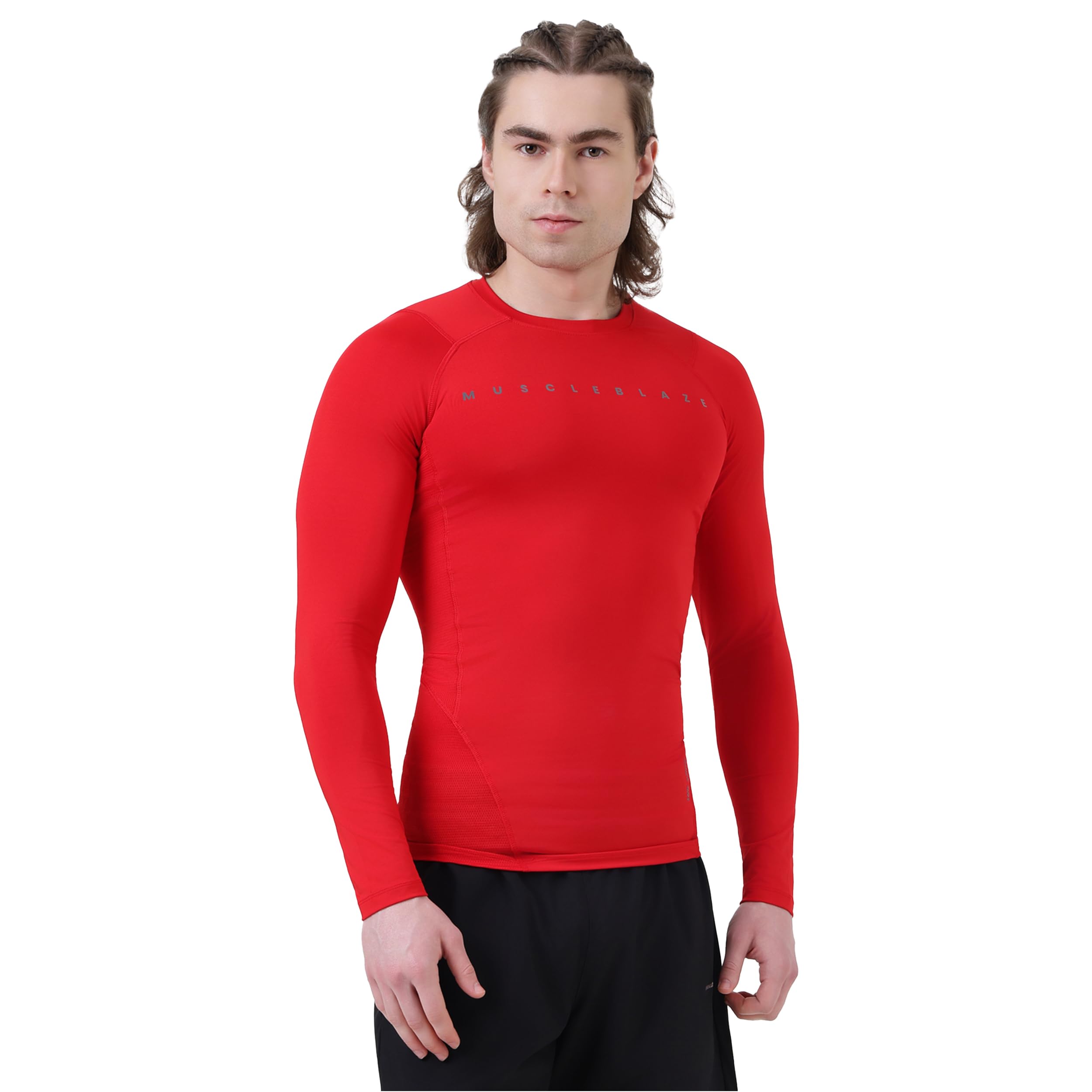 MuscleBlaze Full Sleeve Air Tech Compression MuscleTee for Men-picture-23
