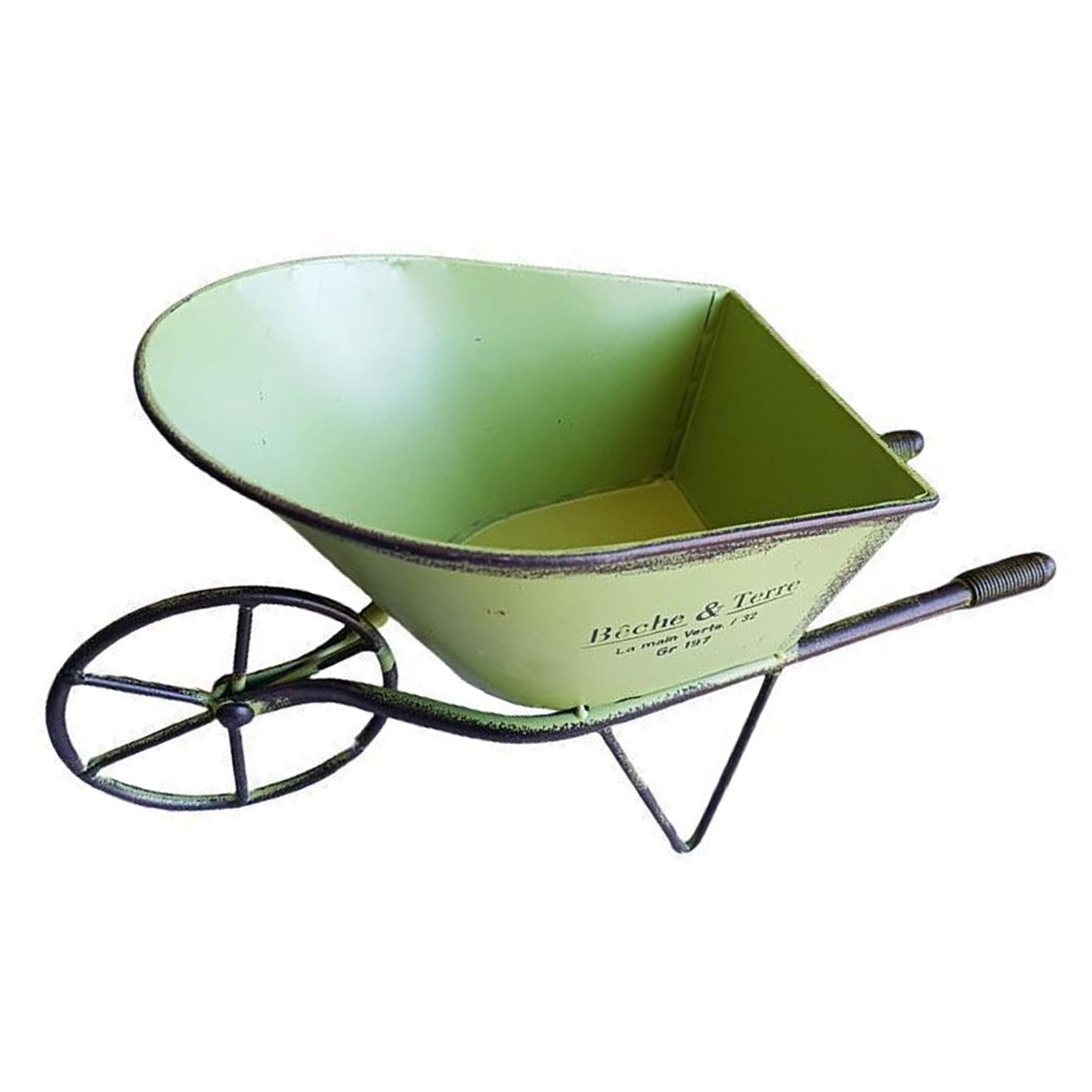NLAIOUSL Small Flower Cart Unicycle Planter Metal Decorative Wheelbarrow Planter for Indoor and Outdoor Garden Decoration Iron