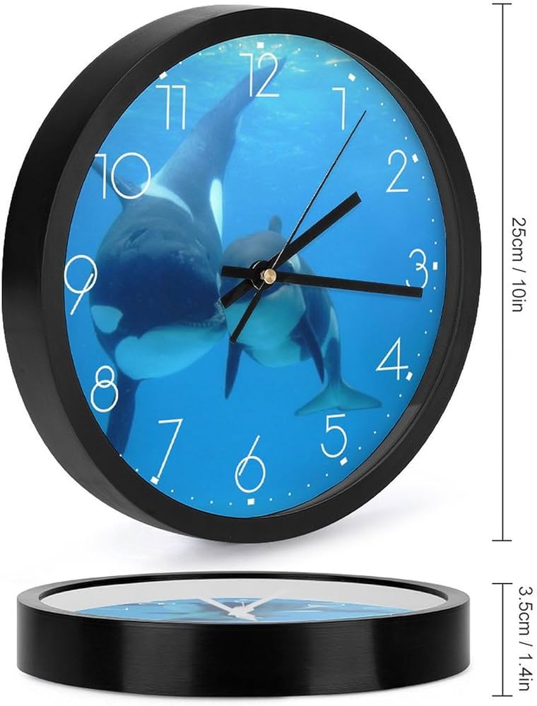 Amazon.co.jp: かわいい シャチ柄 海洋 魚柄 壁掛け時計 かけ時計 Amazon.co.jp: かわいい シャチ柄 海洋 魚柄 壁掛け時計 かけ時計
