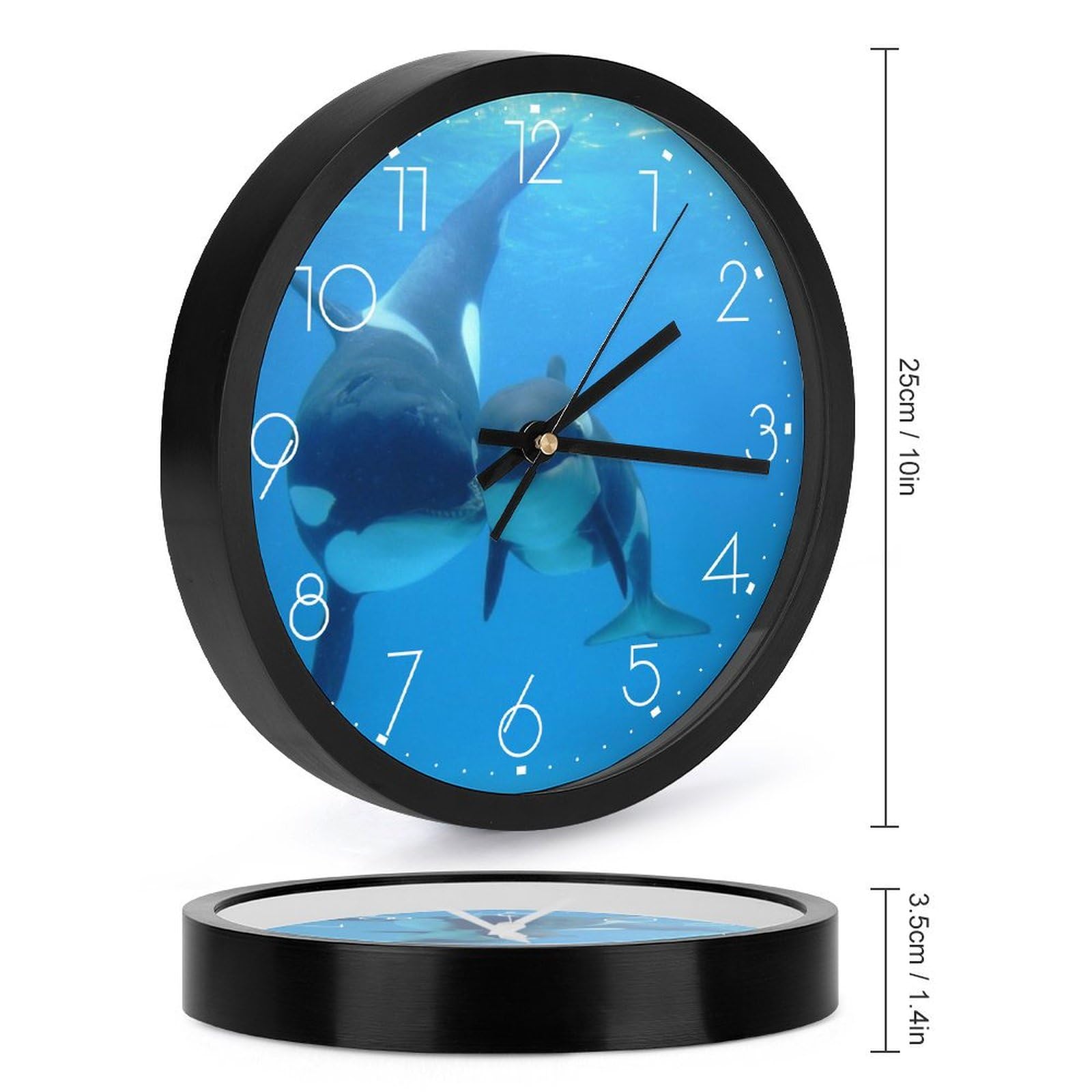 Amazon.co.jp: かわいい シャチ柄 海洋 魚柄 壁掛け時計 かけ時計 Amazon.co.jp: かわいい シャチ柄 海洋 魚柄 壁掛け時計 かけ時計
