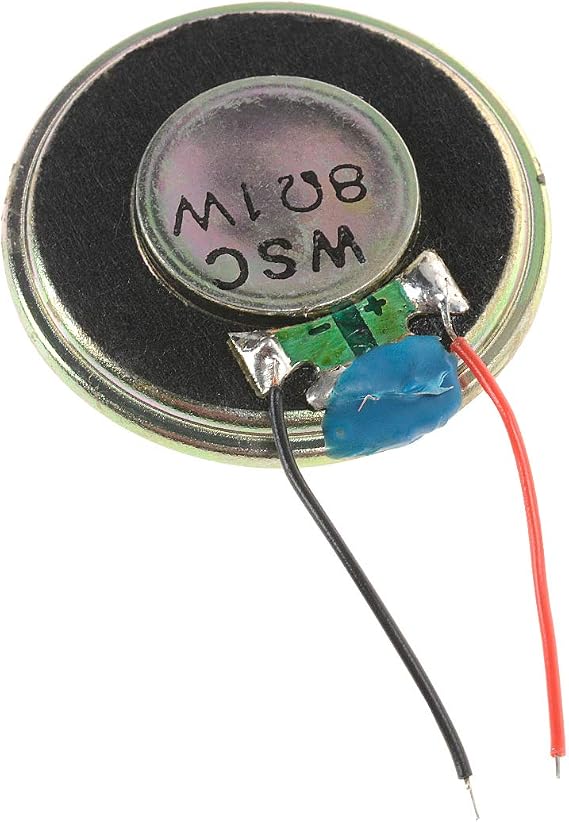 1W 8 Ohm Micro Internal Speaker Loudspeaker 32mm Dia Round Metal Shell with Wire (4Pcs)