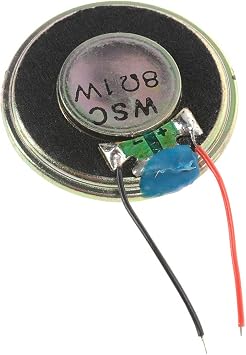 1W 8 Ohm Micro Internal Speaker Loudspeaker 32mm Dia Round Metal Shell with Wire (4Pcs)