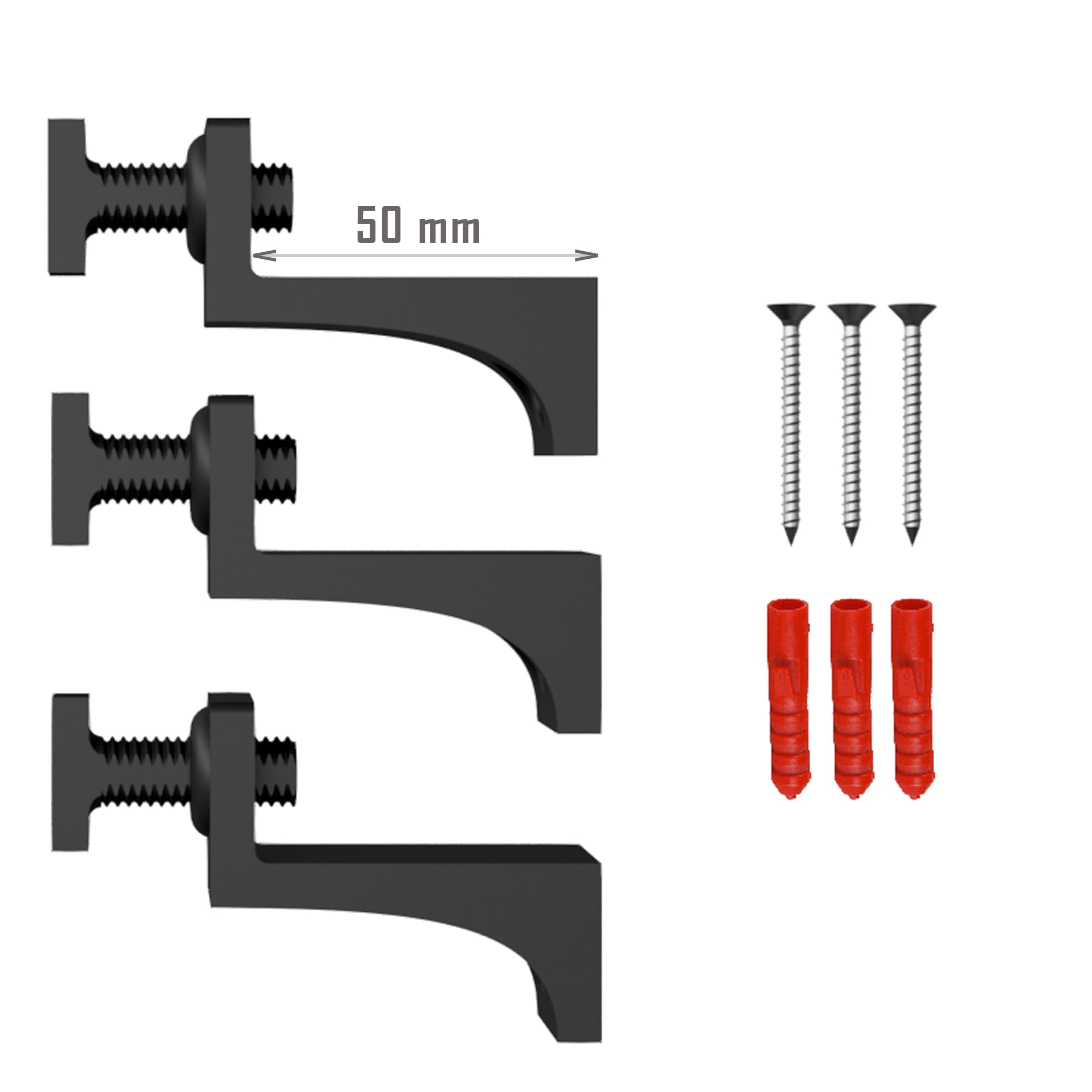 Universal Wall & Under Desk Mounting Brackets | DVR NVR CCTV | Compatibile con Hikvision, Hilook, Dahua Swann Modem Router Switch DVD Freeview Amplifier Receiver Mini PC (30-50 mm)