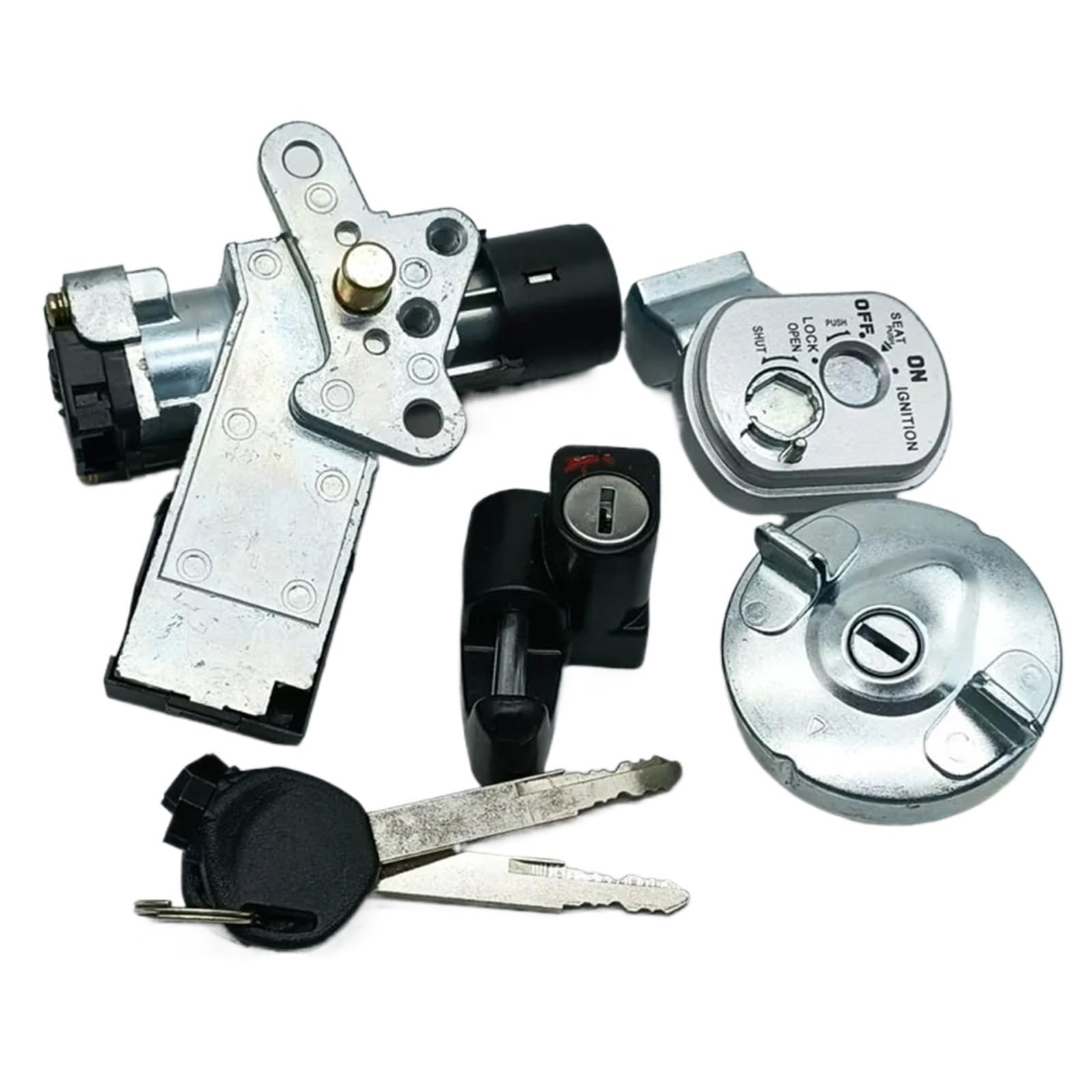 Moto Chiave Accensione Compatibile Con NPS50 Per Ruckus 50 2006-2017 Interruttore Avviamento Barilotto Serratura Accensione Interruttore Avviamento A Barilotto OEM: 35014-GEZ-Y21 35014-GEZ-611