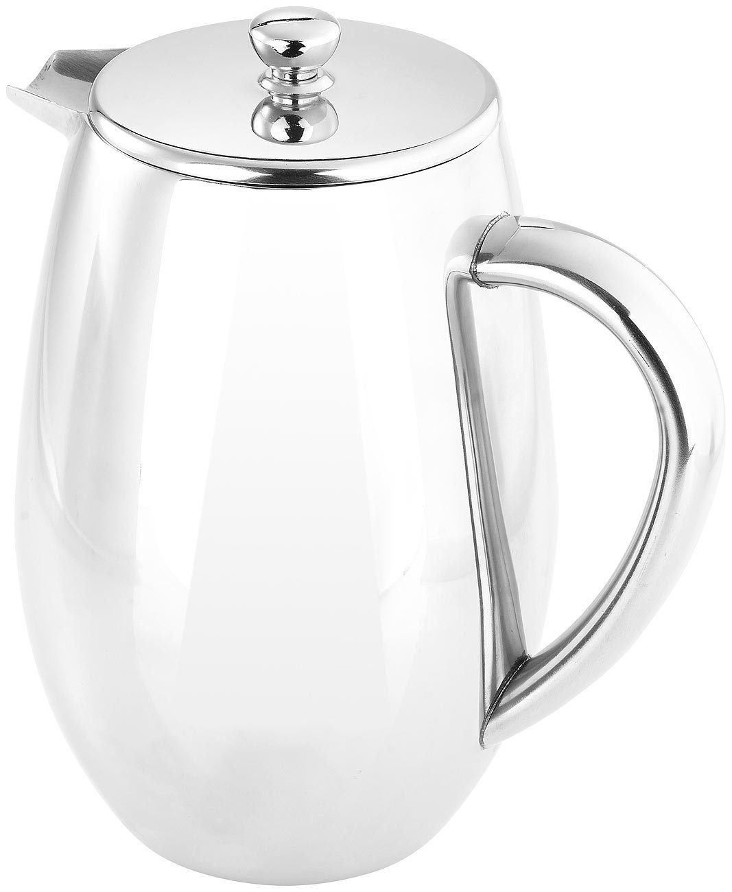 Rosenstein & Söhne Kaffeekanne: Thermo-Kaffeebereiter, French-Press, Edelstahl, doppelwandig, 1 Liter (Kaffeekanne Edelstahl doppelwandig, Kaffezubereiter, Espresso)