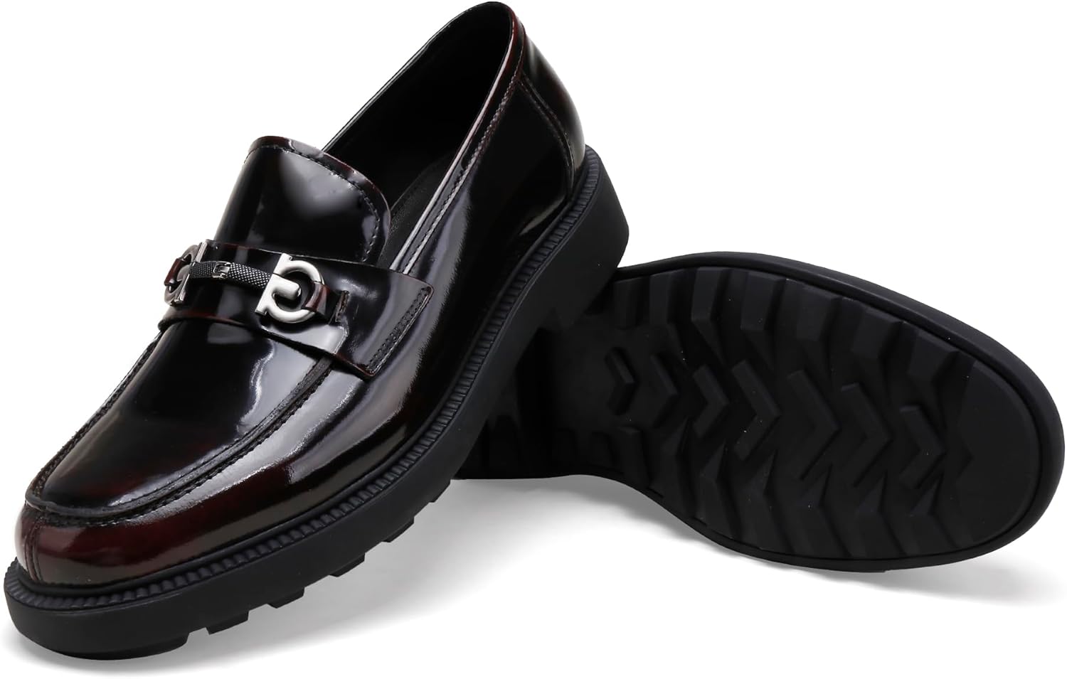 Men's Luxury Genuine Leather Dress Loafers Shoes, Casual Formal Buckle Slip on Loafers Moc-Toe Business Dress Shoes Party Wedding Slip-on Loafer for Mens - Image 5