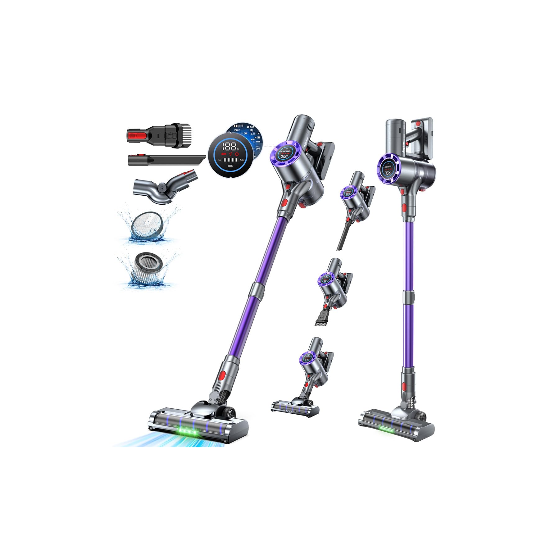 Amazon.co.jp: 掃除機 コードレス【37200KPa超強吸引&最軽量&70分連続