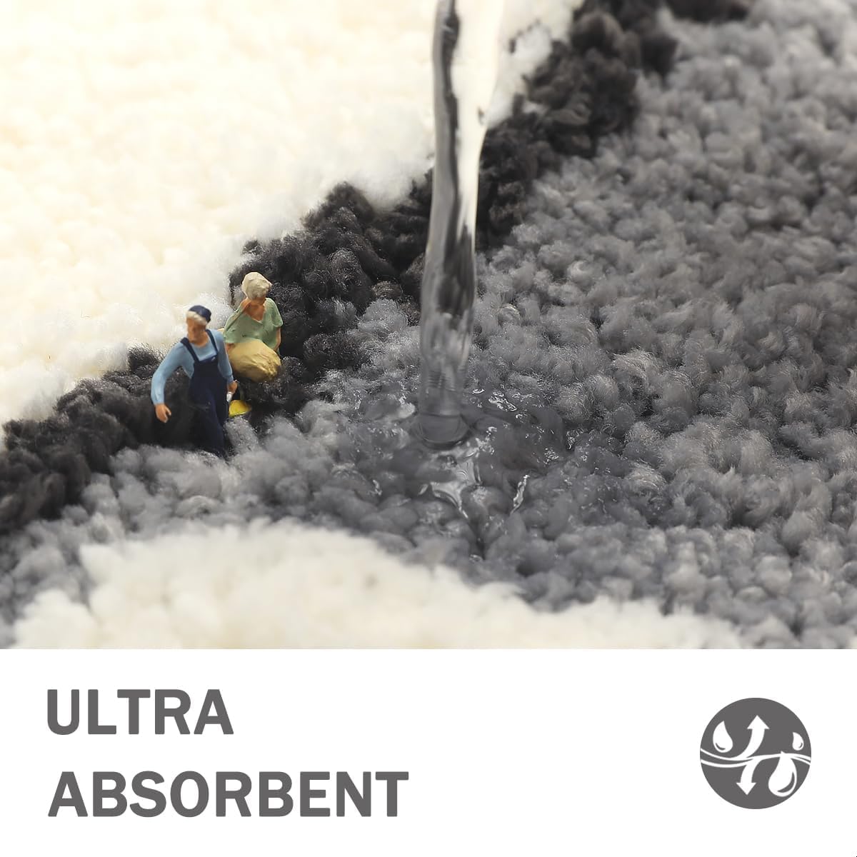 Alfombra De Baño De Felpilla Suave Alrededor Del Inodoro, Protector De Pies Fríos, Contorno De Microfibra Absorbente En Forma De U, Lavable A Máquina, Agarre Antideslizante, Secado Rápido, Grueso Y