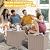 MAIUSCOLI 36 Gallon Outdoor Deck Box, Lockable Waterproof Outdoor Storage Boxes For Garden Tools,Indoor Cushions,Accessories Outside Storage Resin Weatherproof Container(Grey)