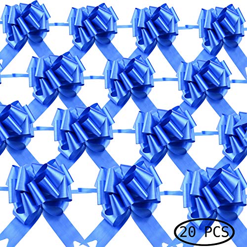 Star Quality Elegant Pull Bow for Gift Package | Solid Color Gift Decoration Bow Great for Wedding, Birthday and Parties (6-1/2 Inch, Royal Blue)