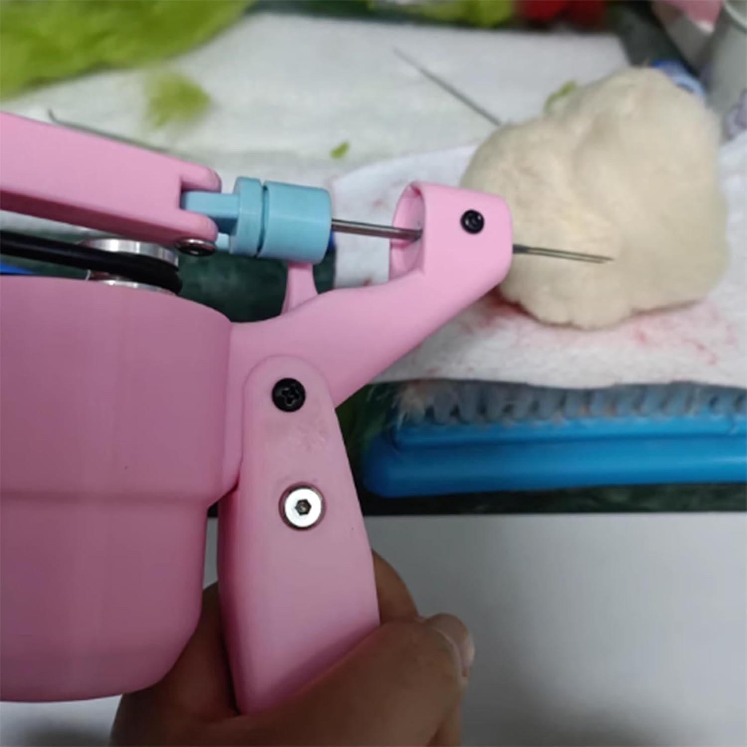 Machine à feutrer électrique, Outil de Couture DIY pour Feutre Artisanal, avec 3 Aiguilles, poignée à Levier et Bras pivotant, pour Peinture sur Laine DIY, travaux d'artisanat en Feutre