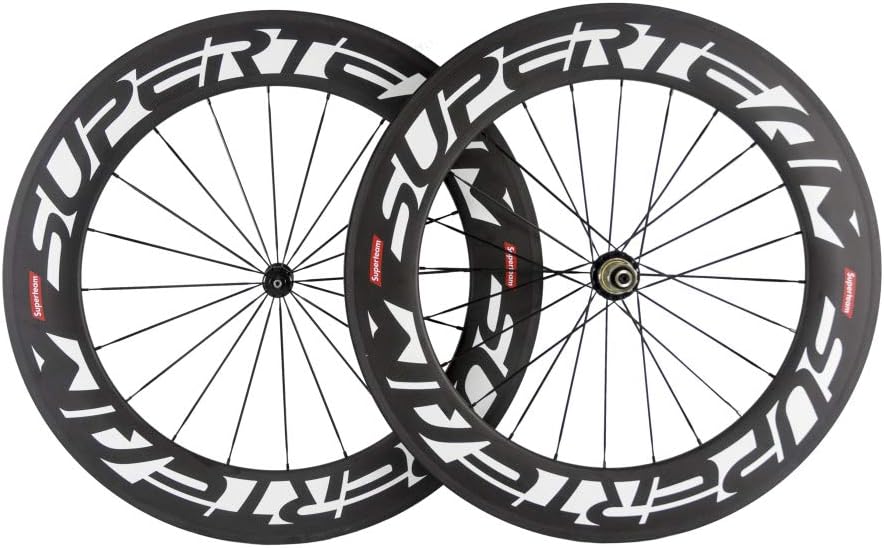 SUPERTEAMCarbon Wheelset Clincher 88mm 700C with Campy Cassette