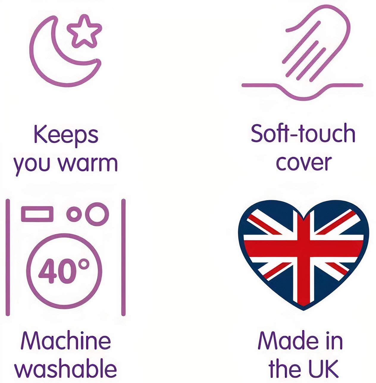 Slumberdown Big Hugs 13.5 Tog Duvet- Single, White : Amazon.co.uk: Home u0026  Kitchen