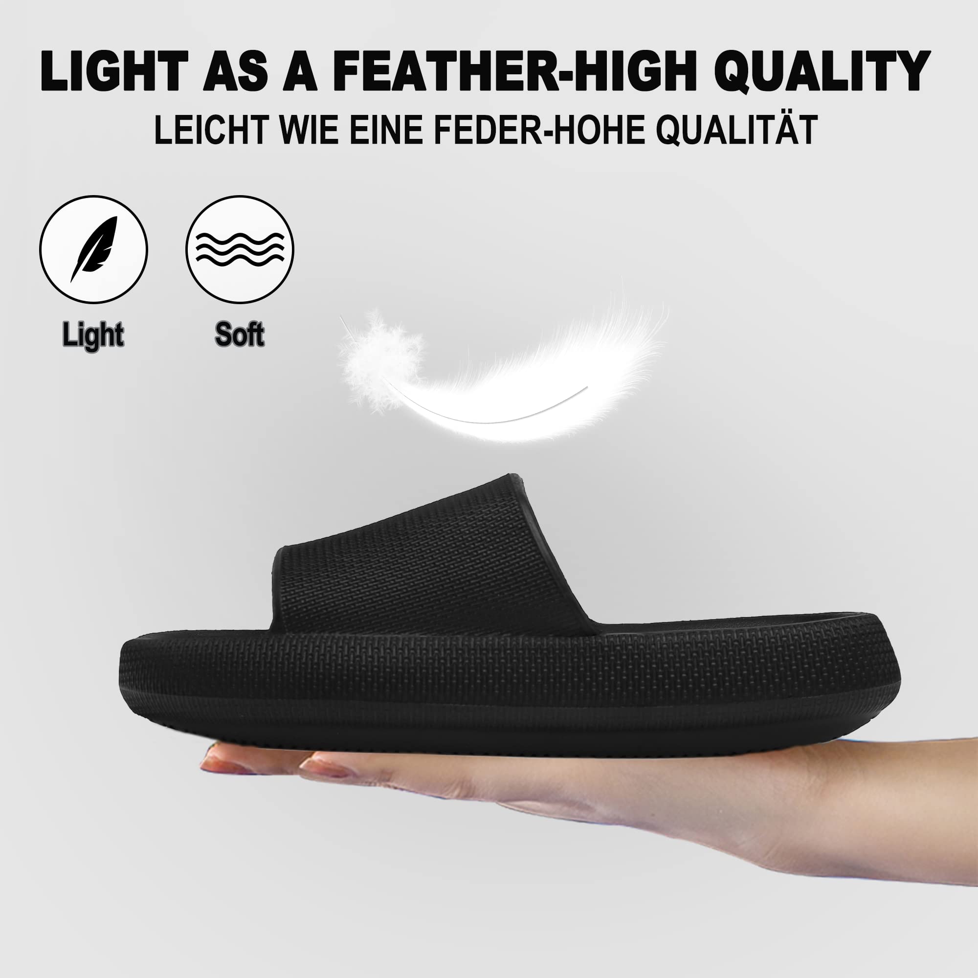 Geweo Ciabatte Nuvola Donna Uomo Comode Pantofole da Casa EVA Super Morbide Ciabatte Piscina Doccia Antiscivolo Slippers Asciugatura Rapida Sandali da Mare con Fibbie Regolabili Unisex