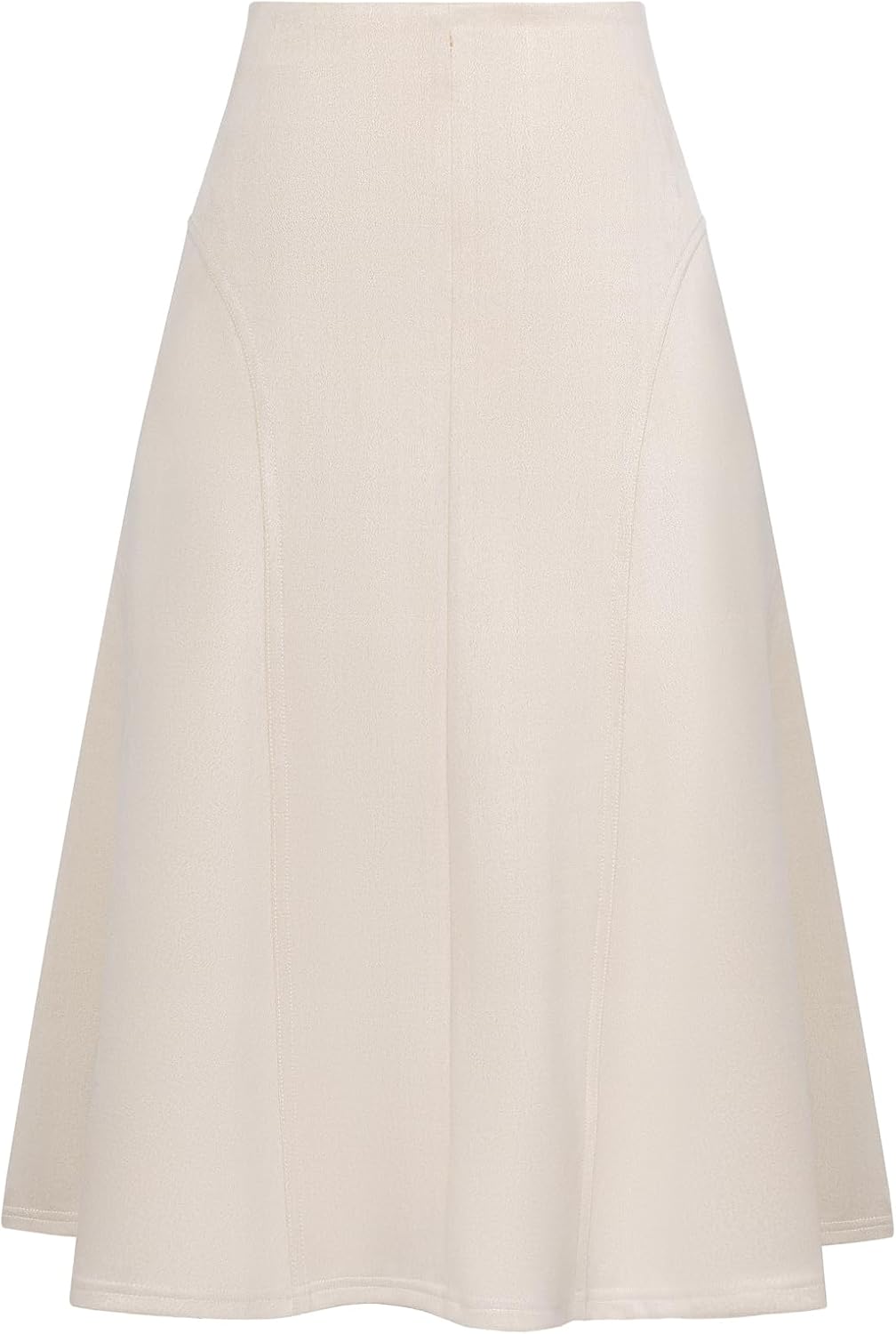 Kate Kasin Women's Suede Midi Skirt 2025 Fall Winter High Waist A Line Skirt