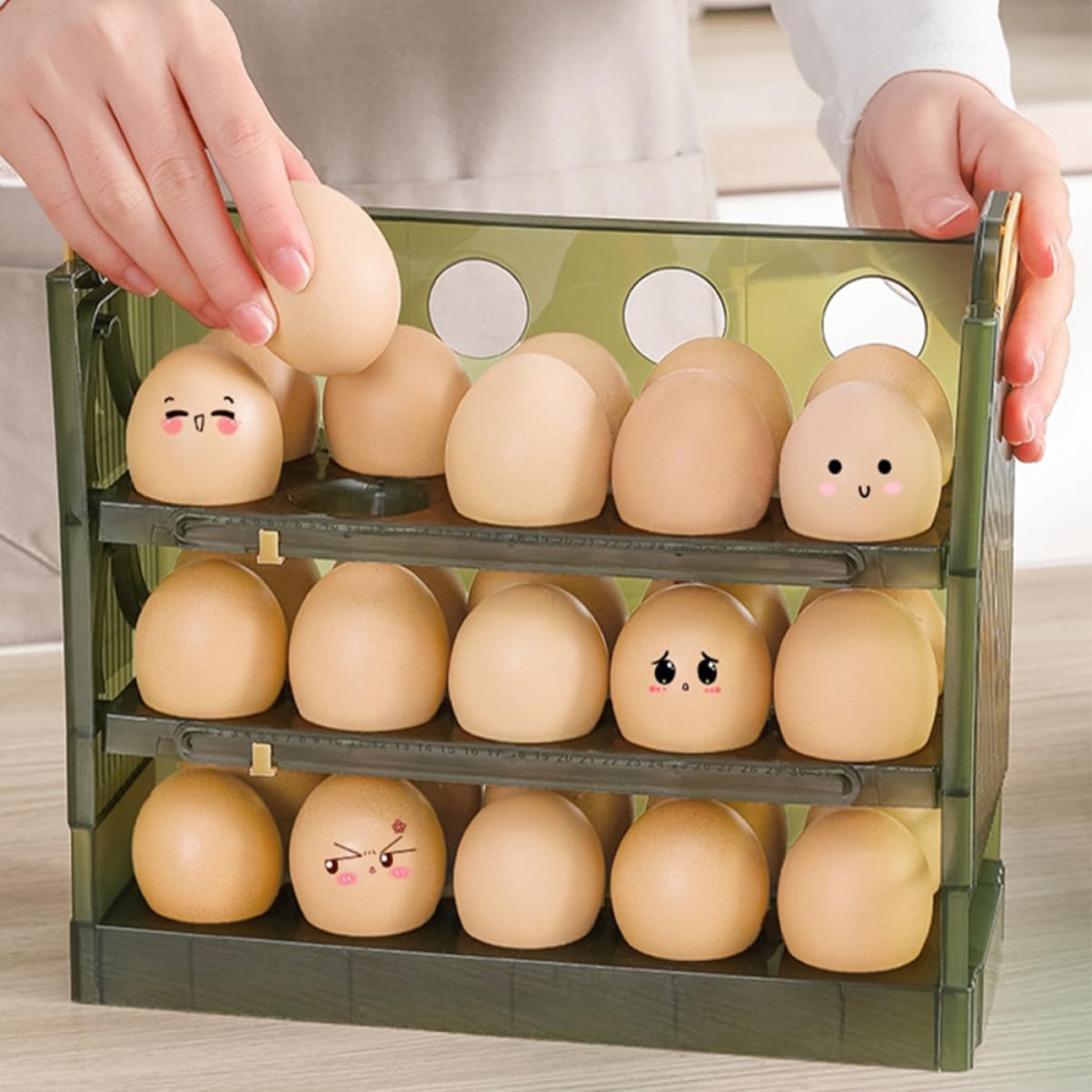 Refrigerator Egg Storage Organizer Egg Container for Fridge Multi Design for Freshness Space Saving Kitchen Storage Holds Transparent Design