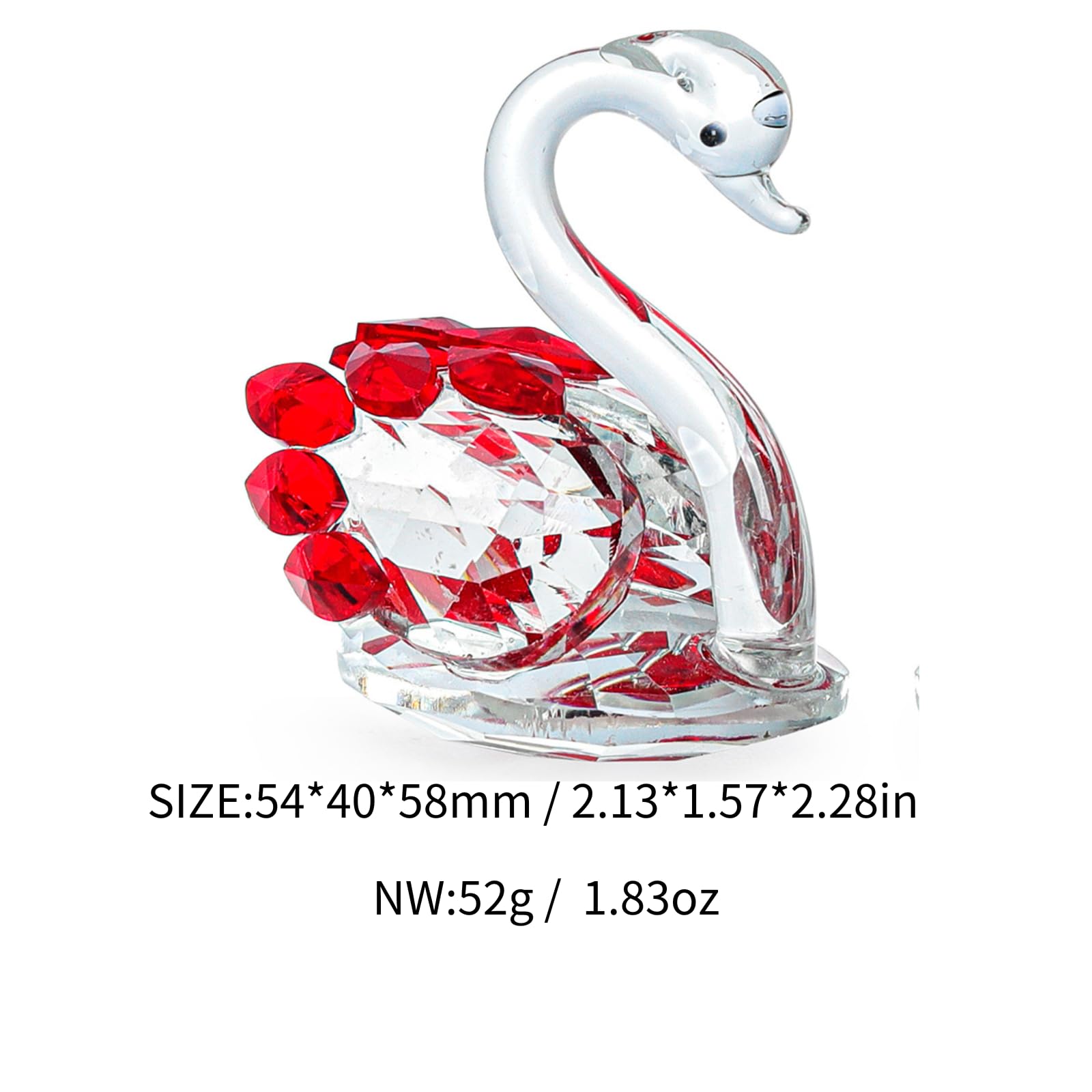 Amazon.com: JATYFING Crystal Swan Decor Glass Figurine for Home