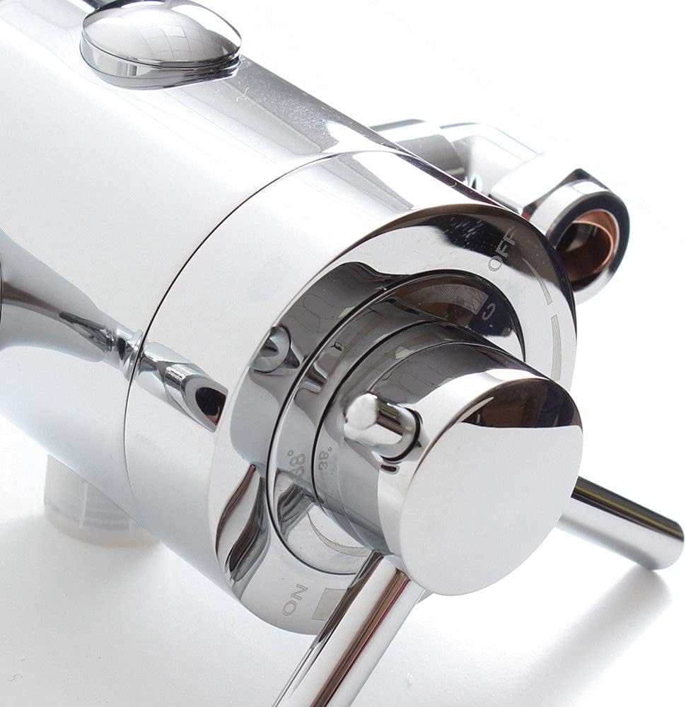 Emso Round Exposed Thermostatic Shower Valve with Bottom Outlet