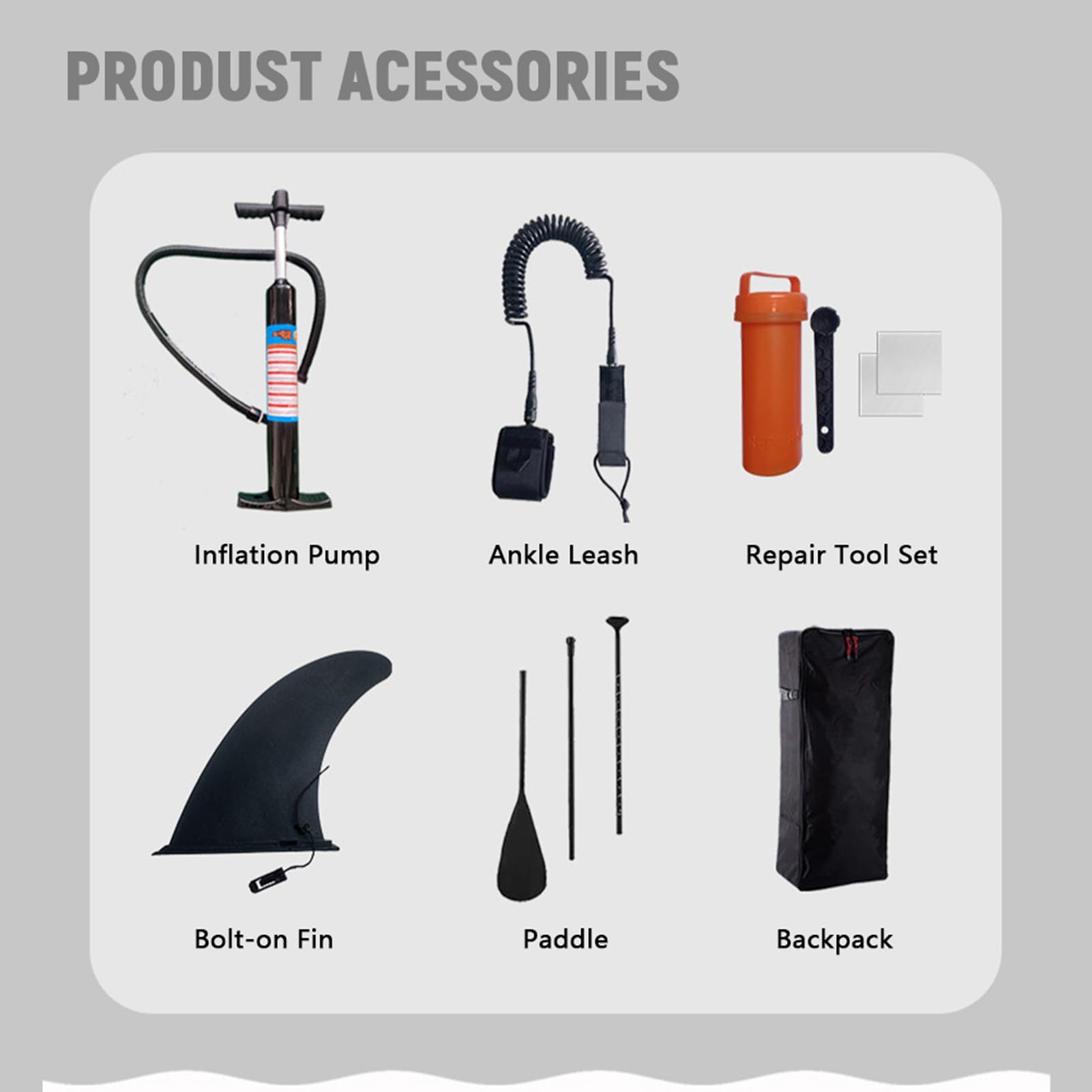 Tabla de Paddle Inflable para Playa, esquí acuático, Tabla de Paddle Surf con Bolsa de Almacenamiento.