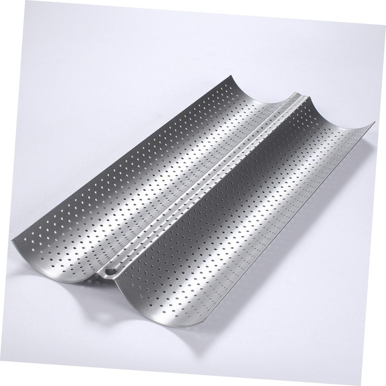 Hohopeti Molde para Hornear Baguette 2piezas de Acero Inoxidable Plata Antiadherente Fácil de Almacenar Multiusos para Panadería y Tienda de Postres
