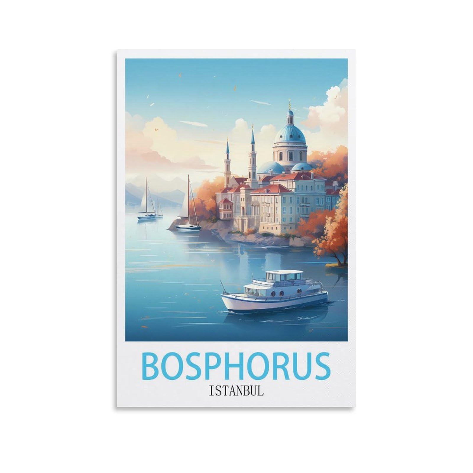 EZMLFA DIY 5D Diamond Painting Kits for Adults,Bosphorus Istanbul DIY Diamond Art Kits Gem Painting Crafts for Home Wall Decor 50x60cm